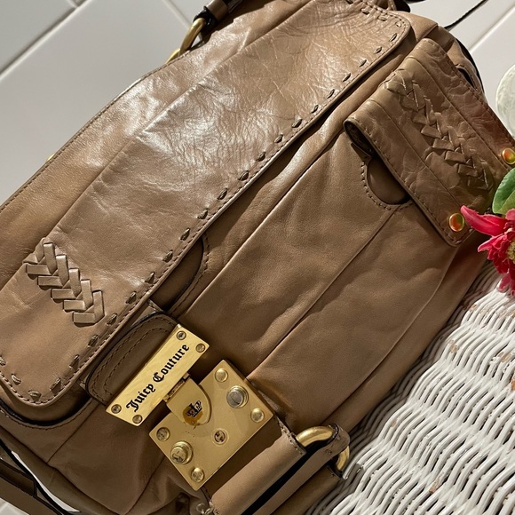 Vintage Tan Leather Juicy Couture purse - Picture 2 of 12